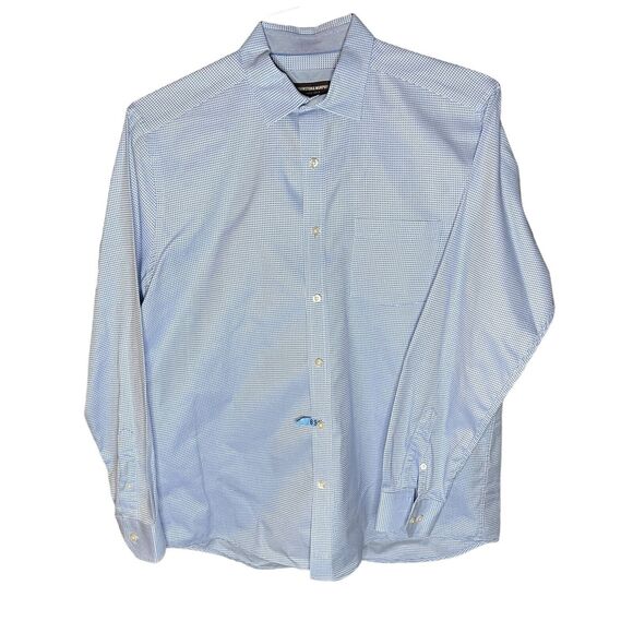 Johnston & Murphy Other - Johnston & Murphy Button Up Dress Shirt Blue SZ L Stylish Long Sleeve 124179